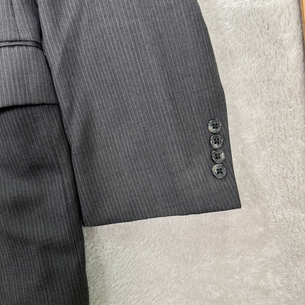 Jos A Bank Signature Collection Mens 48XL Gray Pinstripe Wool Silk Suit 38x36 - Picture 3 of 16